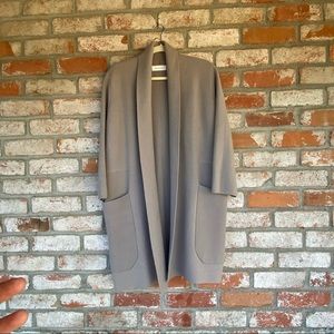 BLONDE Tan Long Thick Cardigan